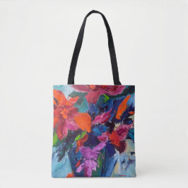 Pointsettia & Snögubbe Tote Bag Tygkasse