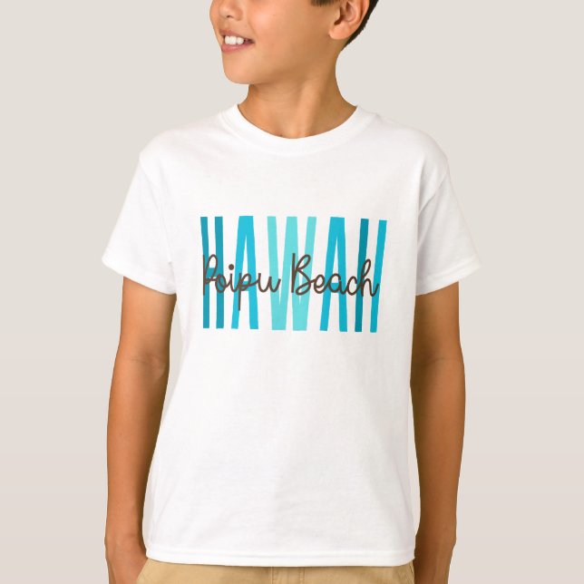 Poipu Beach Hawaii (Ocean) T Shirt (Framsida)