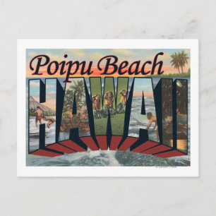 Poipu Beach, Hawaii - Stora Brev Scenes Vykort