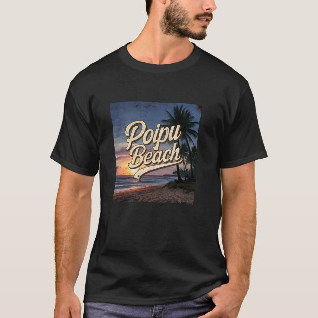 Poipu Beach solnedgång T Shirt (Framsida)