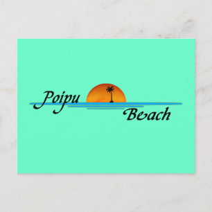 Poipu Beach Sunset vykort