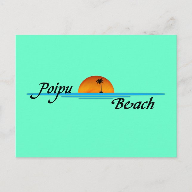 Poipu Beach Sunset vykort (Framsida)