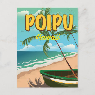 Poipu Hawaii-reseaffisch Vykort