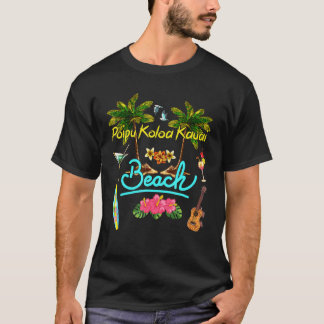 Poipu Koloa Kauai Beach Sommaren Handflatan Surfa  T Shirt
