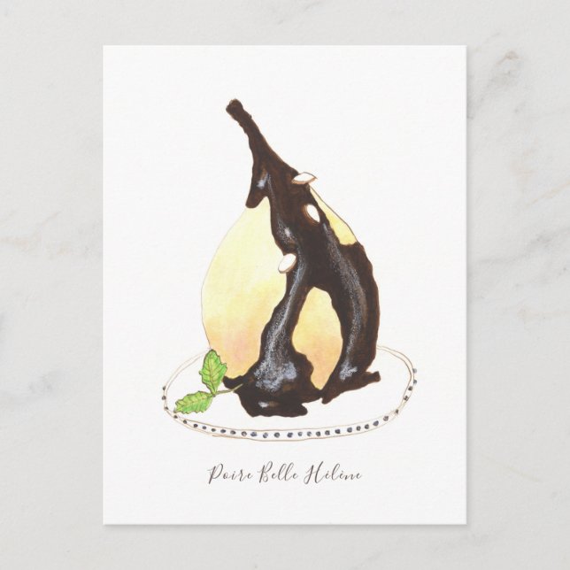 Poire Belle Hélène Vattencolor Vykort (Framsida)