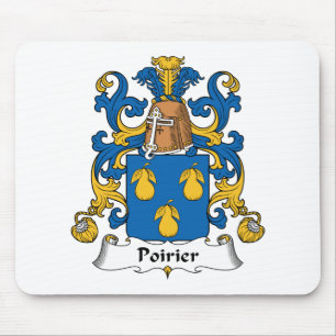 Poirier familjvapensköld musmatta
