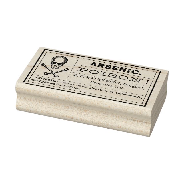 POISON Apothecary Label Rubber Frimärke Stämpel (Stämpel)