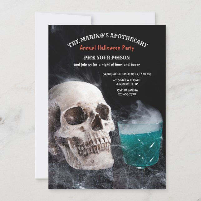 Poison Brew Halloween-inbjudan Inbjudningar (Framsida)