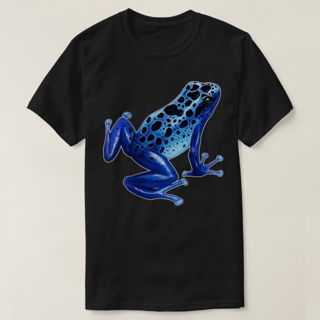 Poison Dart Frog  Blue  Amphibian  I Love Frogs  T Shirt (Design framsida)