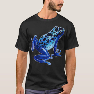 Poison Dart Frog Blue Amphibian I Love Frogs T Shirt
