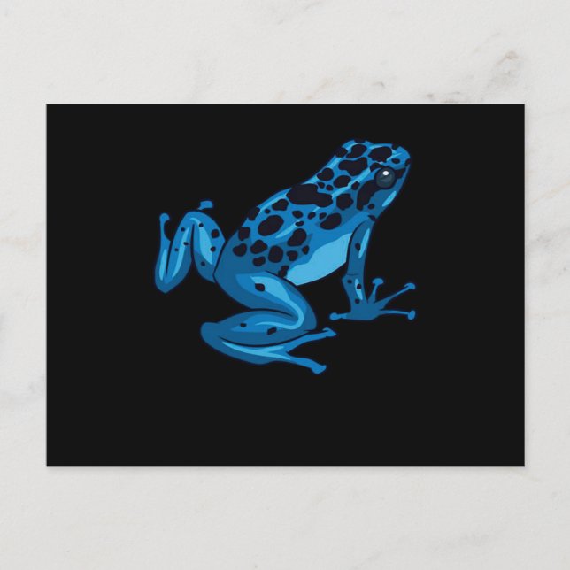 Poison Dart Frog Blue Funny Vild Animal Lover Helg Vykort (Framsida)