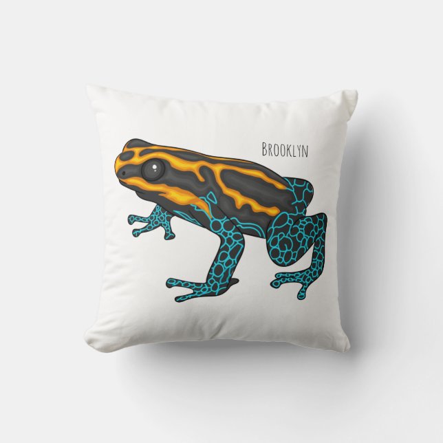 Poison dart frog cartoon illustration kudde (Framsida)