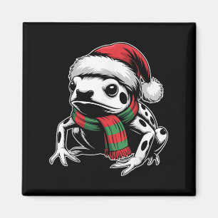 Poison Dart Frog Julafton Santa Hat Scarf jul Co Magnet