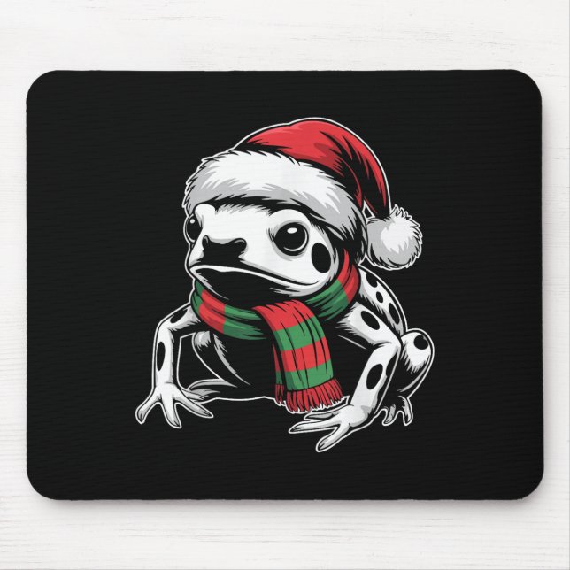 Poison Dart Frog Julafton Santa Hat Scarf jul Co Musmatta (Framsidan)