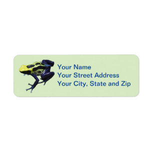 Poison Dart Frog Returadress Etikett