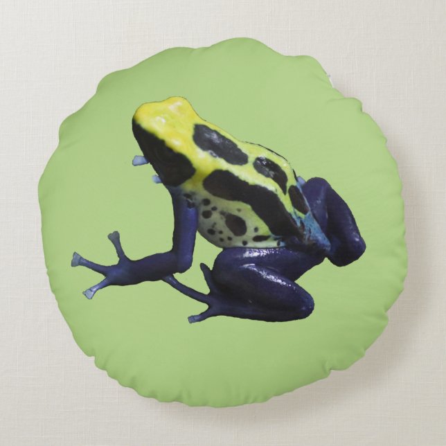 Poison Dart Frog Rund Kudde (Baksidan)