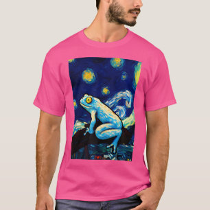 Poison Dart Frog Starry Nattmålning T Shirt