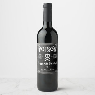 Poison Gothic Vinflaska Etikett