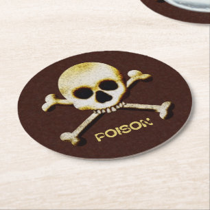 Poison Halloween fest Food Underlägg Papper Rund