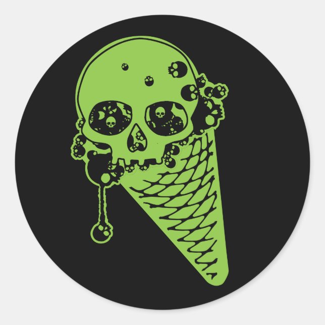 Poison Ice Cream Cone Runt Klistermärke (Framsida)