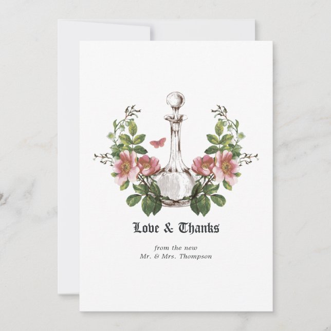 Poison Lotion Halloween Gothic Tack Kort (Framsida)