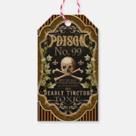 Poison Skull Apothecary Halloween Gift Märkre Presentetikett
