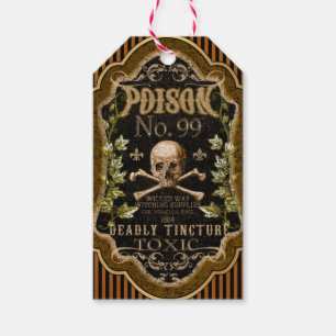 Poison Skull Apothecary Halloween Gift Märkre Presentetikett