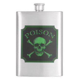 Poison Skull och Crossbone Halloween Design Skriv Fickplunta