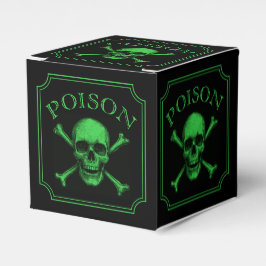 Poison Skull och Crossbone Halloween Design Skriv Presentaskar