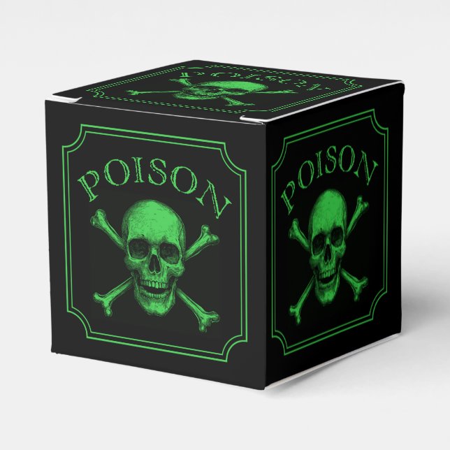 Poison Skull och Crossbone Halloween Design Skriv  Presentaskar (Framsidan Sidan)
