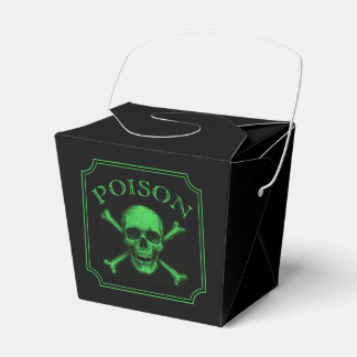 Poison Skull och Crossbone Halloween Design Skriv Presentaskar