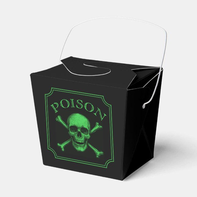 Poison Skull och Crossbone Halloween Design Skriv  Presentaskar (Framsidan Sidan)