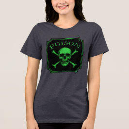 Poison Skull och Crossbone Halloween Design Skriv T Shirt