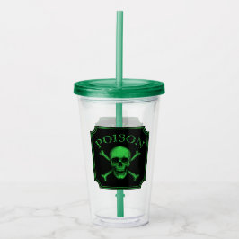 Poison Skull och Crossbone Halloween Design Skriv Take Away Mugg