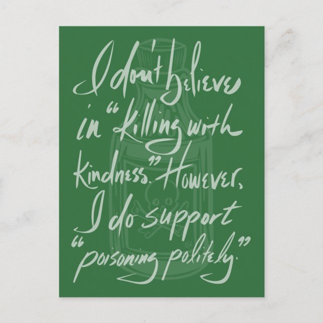 Poisoning Politely Vykort (Framsida)