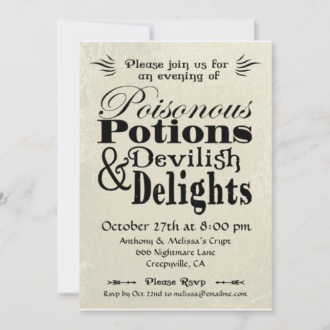 Poisoniska inlägg inbjudningar (Framsida)