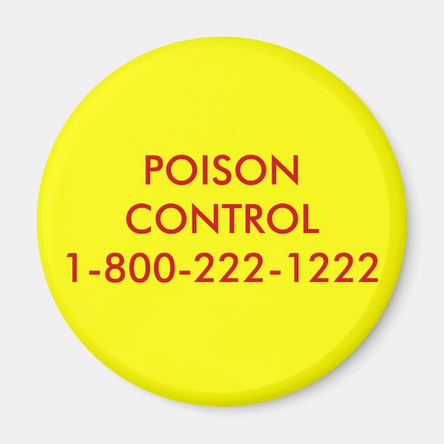 POISONKONTROLL1-800-222-1222 MAGNET (Framsidan)