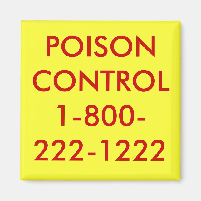 POISONKONTROLL1-800-222-1222 MAGNET (Framsidan)