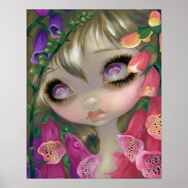 Poisonous Beauties 9: Foxhandves fairy ART PRINT Poster (Framsidan)