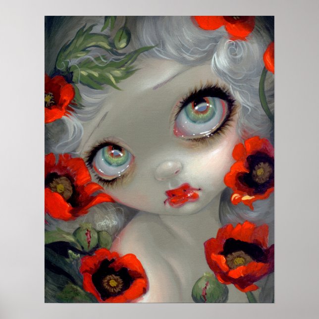 Poisonous Beauties III: Opium Poppy ART PRINT Poster (Framsidan)