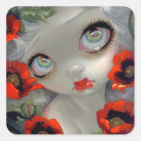"Poisonous Beauties III: Opium Poppy" Sticker