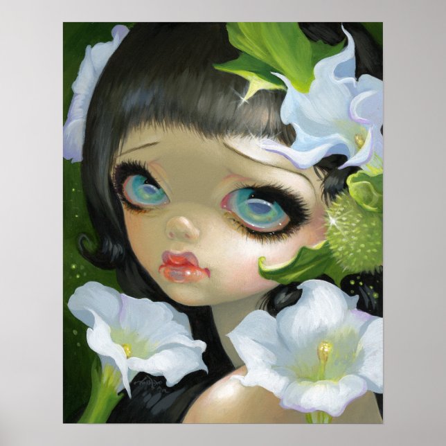 Poisonous Beauties V: Datura Art Print Fairy Poster (Framsidan)