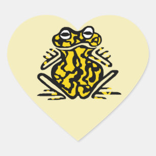 Poisonous Corroboree FROG - Aussie wildlife - Hjärtformat Klistermärke