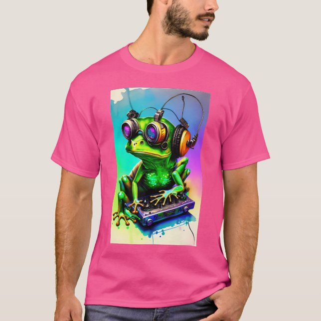 Poisonous DJ Frog T Shirt (Framsida)