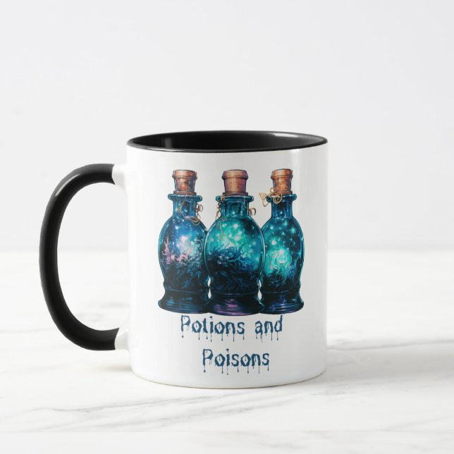 Poisons Modern Blue & White Halloween Mugg (Vänster)