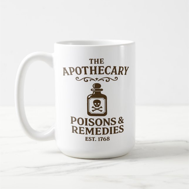 Poisons & Remedies Coffee Mug – Apothecary-Style Kaffemugg (Vänster)