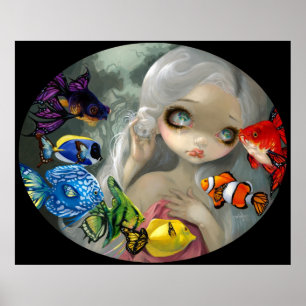 Poissons Volants: Arc-en-Ciel ART PRINT rococo pop Poster