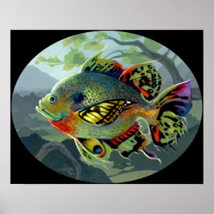 Poissons Volants: För KONSTTRYCK för Etude II Poster