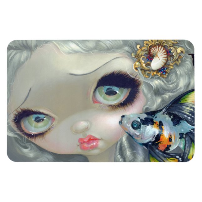 "Poissons Volants: La Coiffure" Flex Magnet (Horisontell)