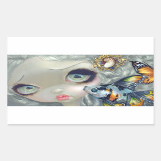 "Poissons Volants: La Coiffure" Sticker Rektangulärt Klistermärke